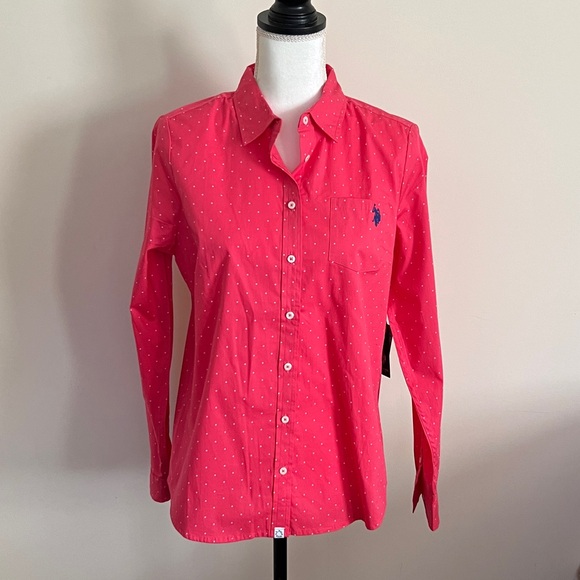 Ralph Lauren pink button down shirt. NWT size M - Picture 1 of 9